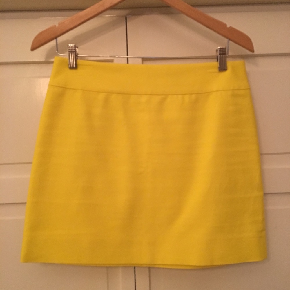 Yellow J Crew skirt